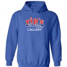 Rip's Pub & Eatery Carolina Blue Hoodie Calgary, 2XL Cotton Blend Premium by Three Layer