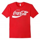 Coca-Cola Men's Eighties Style Font Throw Back Coke Short Sleeve Red T-Shirt 3XL