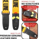 Guitar Strap Yellow with Black Print DO NOT CROSS POLICE LINE Plus FREE Accessories