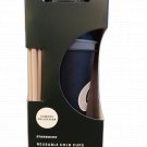 Starbucks Campus Collection GEORGETOWN HOYAS 5 PK Plastic 24 Oz Cups Lid/Straw