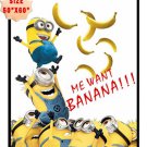 MINIONS DESPICABLE ME CARTOON FLEECE BLANKET HOME 5 BED GIFT 50" X 60"
