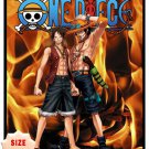 ONE PIECE LUFFY ACE PIRATE MANGA FLEECE BLANKET 2 HOME BED GIFT SIZE 50" X 60"