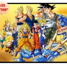 DRAGONBALL Z SUPER SAIYAN GOKU VEGETA GOHAN FIGURE FLEECE BLANKET 6 SIZE 50"X60"