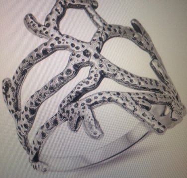 .925 Sterling Silver Ant Colony Casting Ring