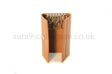 Key Wallet - Original Cow Leather - Brand New High Quality - Stud Button Close