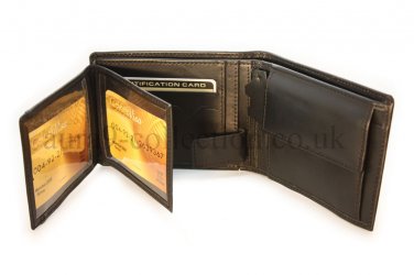 Men&acirc;��s Trifold Wallet, New High Quality Original Leather NAPA, Free Gift Box.