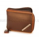 New Genuine Cow Leather NAPA Men's Wallet Closed Zip Around, Free Gift Pack