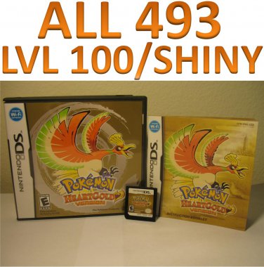 Pokemon Heart Gold Game Unlocked Ds Lite Dsi 3ds Xl 2ds Heartgold Event All 493