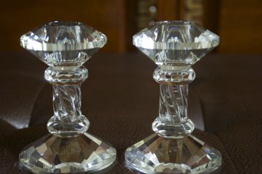 crystal candle holder set