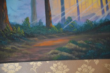 sun rays oil painting
