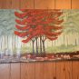 Red tree oil painting