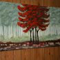 Red tree oil painting