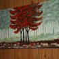 Red tree oil painting