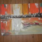 boats oil painting