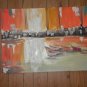 boats oil painting