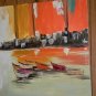 boats oil painting