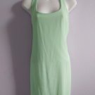 SAGE Lime Sleeveless Summer Dress with Bow Made in USA New