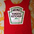 Vintage Red Heinz Ketchup Sleeveless T-Shirt Medium/Large m l