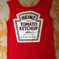 Vintage Red Heinz Ketchup Sleeveless T-Shirt Medium/Large m l