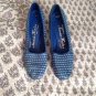 Vintage Norman Kaplan Los Angeles Blue Leather Pumps 8.5