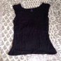 Gap Silky Black Empire Waist Sheer Top Size 2