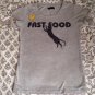 Fast Food Cat And Bird Gray TShirt Tee Extra Small XS