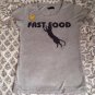 Fast Food Cat And Bird Gray TShirt Tee Extra Small XS