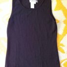 Vintage Joseph A Black Knit Shell Top Medium M