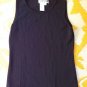 Vintage Joseph A Black Knit Shell Top Medium M