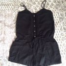 Old Navy Black Linen Romper Small S Festival Fashion