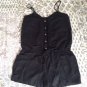Old Navy Black Linen Romper Small S Festival Fashion