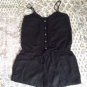 Old Navy Black Linen Romper Small S Festival Fashion