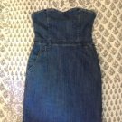 Denim Bustier Strapless By Corpus Stretch Dress Medium  M Festival Fashion