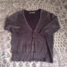 Old Navy Gray Metallic Sweater Cardigan Three Quarter Sleeves XS
