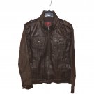 Levi's Zip Military Trucker 100% Leather Jacket Dark Brown LM3R6400, Large Levi's Zip Military Trucker 100% Leather Jacket Dark Brown LM3R6400, Large