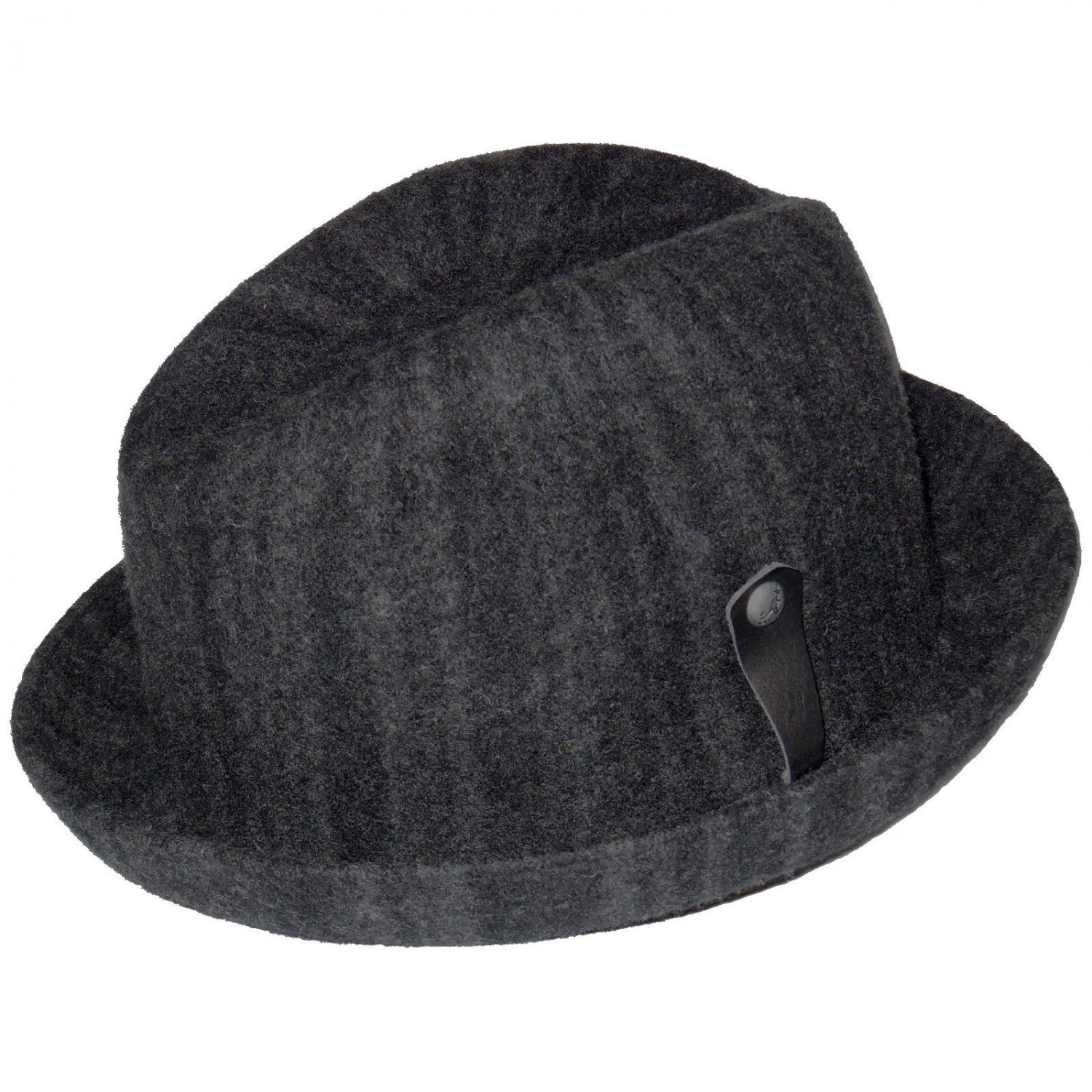 Kangol Men's Melange Player Wool Blend Black Trilby Hat, Large