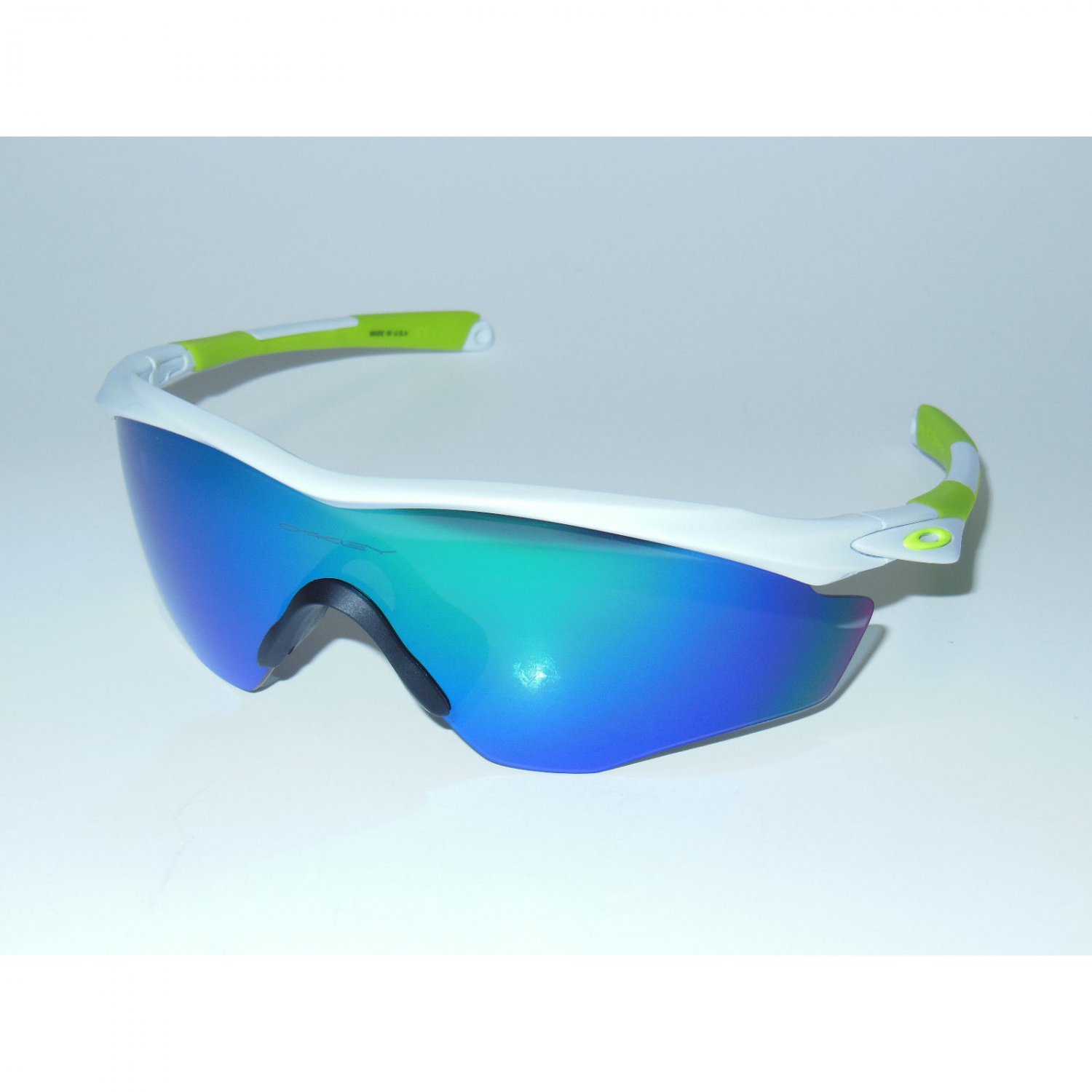 Oakley M2 Frame XL Sunglasses Polished White/Jade Iridium