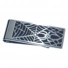 Montblanc 1906 Rouge Et Noir Spider Money Clip in Stainless Steel/Black Lacquer 114709