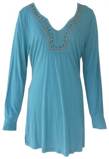 Turquoise Indian Kaftan / Tunic