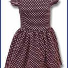 black spotty print dress