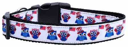 NEW USA Owls Country Pride Size Med Dog Collar