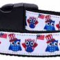 NEW USA Owls Country Pride Size Med Dog Collar