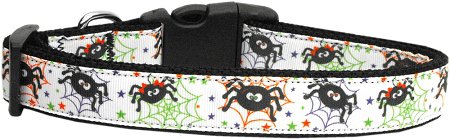 NEW Silly Spiders Size Large (18" - 26") Dog Collar Halloween Soft Nylon