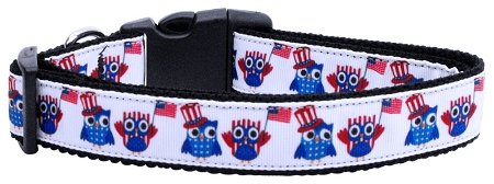 NEW USA Owls Country Pride Dog Collar