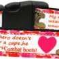 NEW MY HERO WEARS COMBAT BOOTS Size Large (18" - 26") Soft Dog Collar