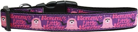 NEW MOMMY'S LITTLE MONSTER Size Medium (10" - 18") Halloween Soft Dog Collar