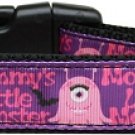 NEW MOMMY'S LITTLE MONSTER Size Medium (10" - 18") Halloween Soft Dog Collar