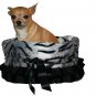 Tiger Print Pet Travel Carrier, Bed & Car Seat Reversible