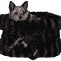 Solid Black Pet Travel Carrier, Bed & Car Seat
