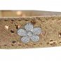 Fancy LEATHER Dog Collar with FLOWER CHARMS - SIZE XSMALL 10"(6" - 8")